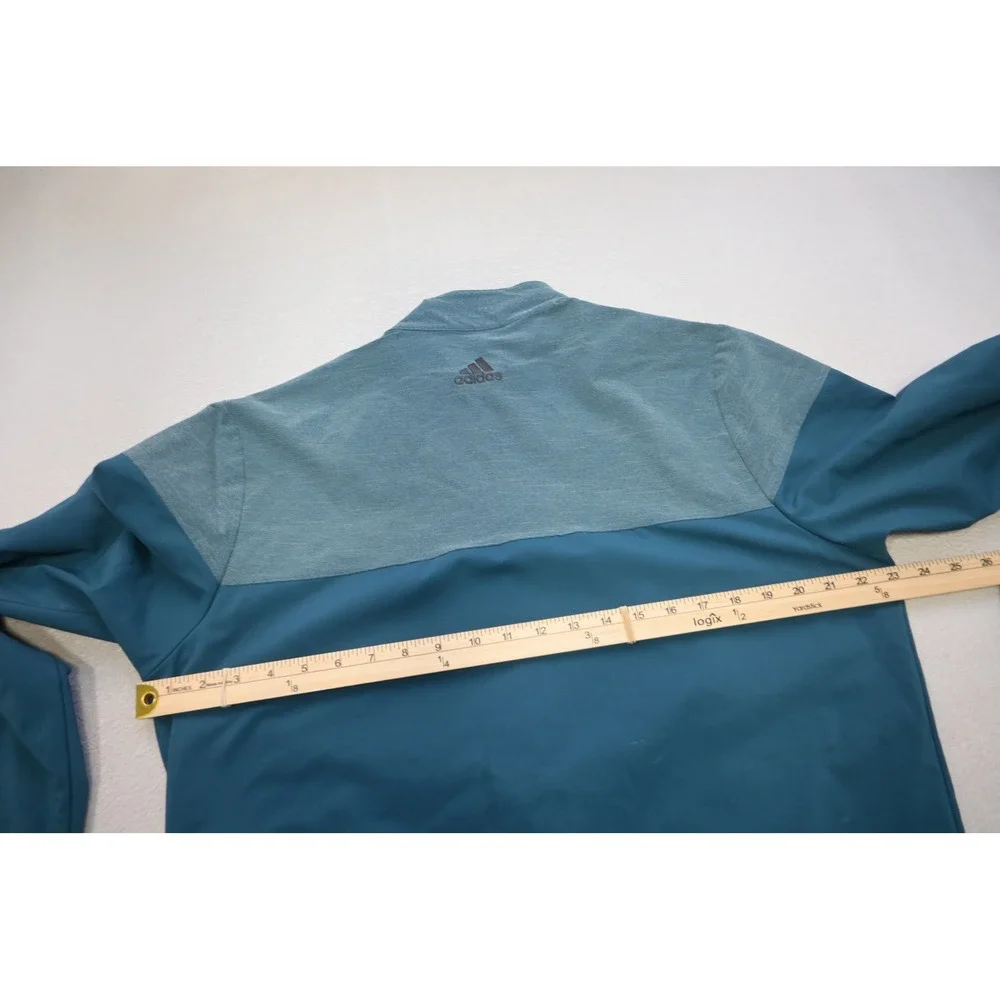 Adidas Golf Jacket Mens‎ Medium Blue Full Zip Mock Neck Performance Excellent